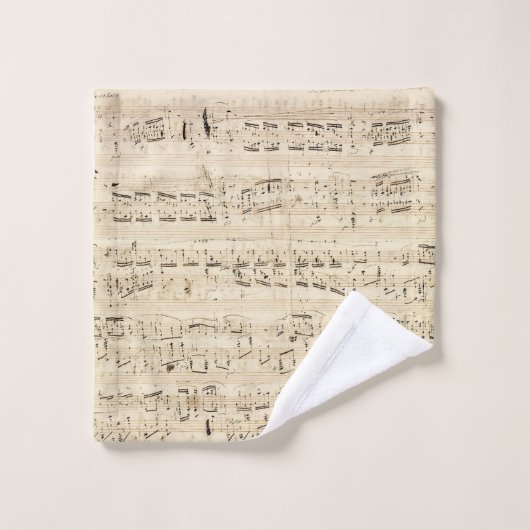 Antiek blad Music Chopin Manuscript Bad Handdoek (Wasdoekje)