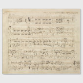 Antiek blad Music Chopin Manuscript Cadeaupapier (Vlak)
