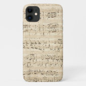 Antiek blad Music Chopin Manuscript Case-Mate iPhone Case (Achterkant)