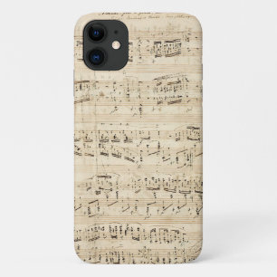 Antiek blad Music Chopin Manuscript Case-Mate iPhone Case