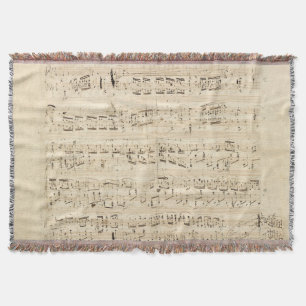 Antiek blad Music Chopin Manuscript Deken