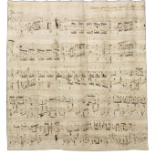 Antiek blad Music Chopin Manuscript Douchegordijn (Voorkant)