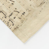 Antiek blad Music Chopin Manuscript Fleece Deken (Hoek)