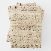 Antiek blad Music Chopin Manuscript Inpakpapier Vel (In situ)