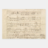 Antiek blad Music Chopin Manuscript Inpakpapier Vel (Voorkant)