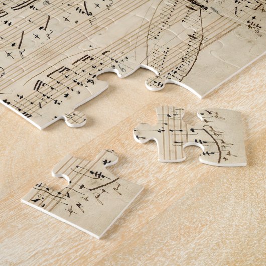 Antiek blad Music Chopin Manuscript Legpuzzel (Zijkant)