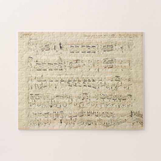 Antiek blad Music Chopin Manuscript Legpuzzel (Horizontaal)