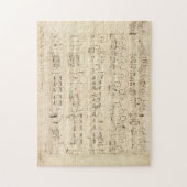 Antiek blad Music Chopin Manuscript Legpuzzel (Verticaal)