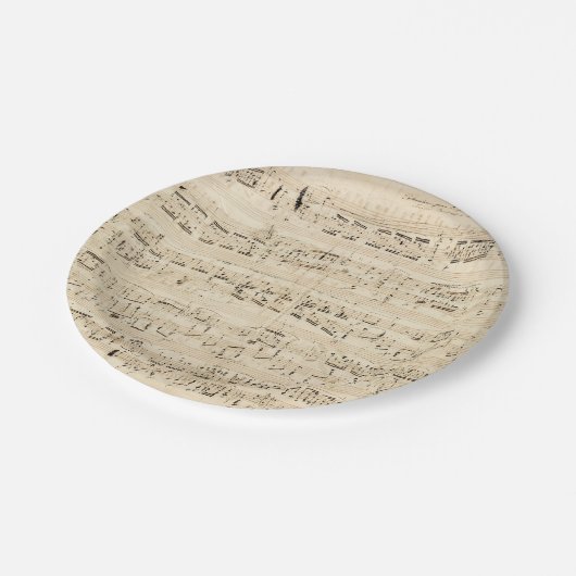 Antiek blad Music Chopin Manuscript Papieren Bordje (Gekanteld)