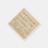 Antiek blad Music Chopin Manuscript Servet (Hoek)
