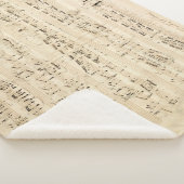 Antiek blad Music Chopin Manuscript Sherpa Deken (3/4)