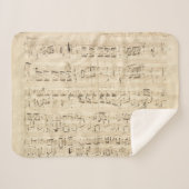 Antiek blad Music Chopin Manuscript Sherpa Deken (Voorkant (horizontaal))