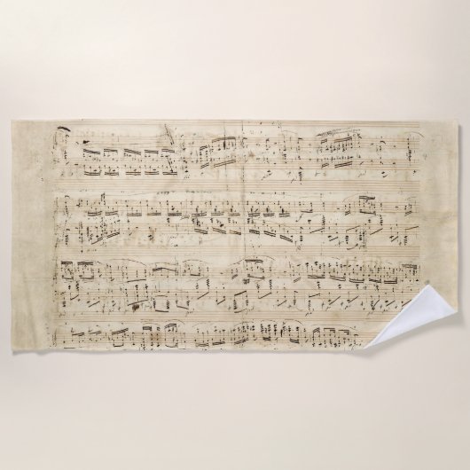 Antiek blad Music Chopin Manuscript Strandlaken (Voorkant)