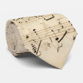 Antiek blad Music Chopin Manuscript Stropdas (Opgerold)