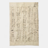 Antiek blad Music Chopin Manuscript Theedoek (Verticaal)