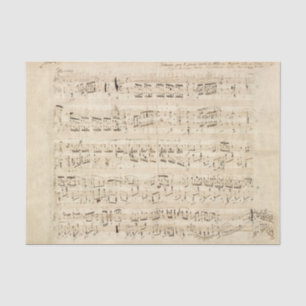 Antiek blad Music Chopin Manuscript Tissuepapier