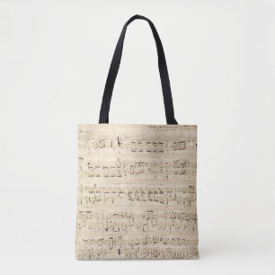 Antiek blad Music Chopin Manuscript Tote Bag