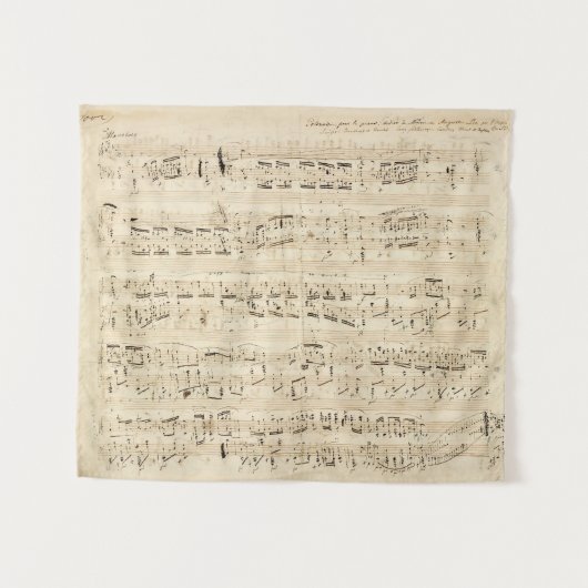 Antiek blad Music Chopin Manuscript Wandkleed (Voorkant (horizontaal))