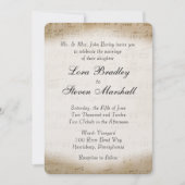 Antiek blad Music Theme Wedding Invitation Kaart (Voorkant)