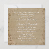 Antiek blad Music Theme Wedding Invitation Kaart (Voorkant)