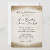 Antiek blad Music Theme Wedding Invitation Kaart (Voorkant)