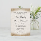 Antiek blad Music Theme Wedding Invitation Kaart (Staand voorkant)