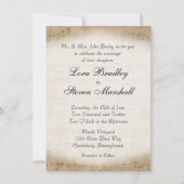 Antiek blad Music Theme Wedding Invitation Kaart (Voorkant)