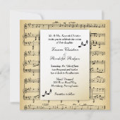 Antiek blad Music Theme Wedding Invitation Kaart (Voorkant)