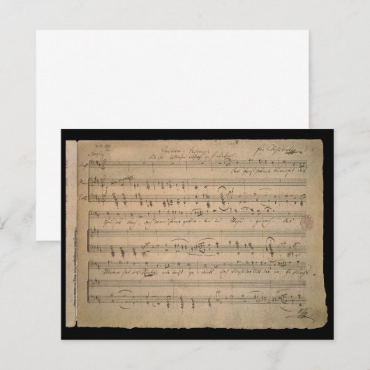 Antiek bladmuziek uit 1822, Song of the Old Man (Voorkant / Achterkant)