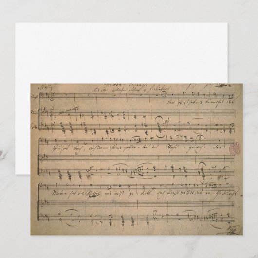 Antiek bladmuziek uit 1822, Song of the Old Man (Voorkant / Achterkant)