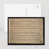 Antiek bladmuziek uit 1822, Song of the Old Man Briefkaart (Voorkant / Achterkant)