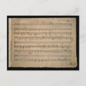 Antiek bladmuziek uit 1822, Song of the Old Man Briefkaart (Voorkant)