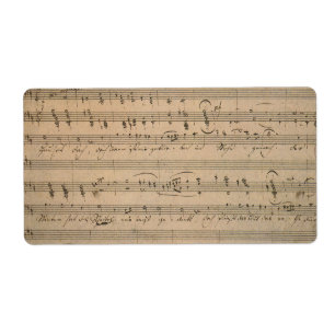 Antiek bladmuziek uit 1822, Song of the Old Man Etiket