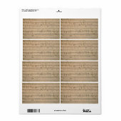 Antiek bladmuziek uit 1822, Song of the Old Man Etiket (Full Sheet)