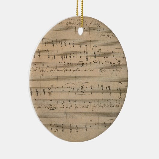 Antiek bladmuziek uit 1822, Song of the Old Man Keramisch Ornament (Rechts)