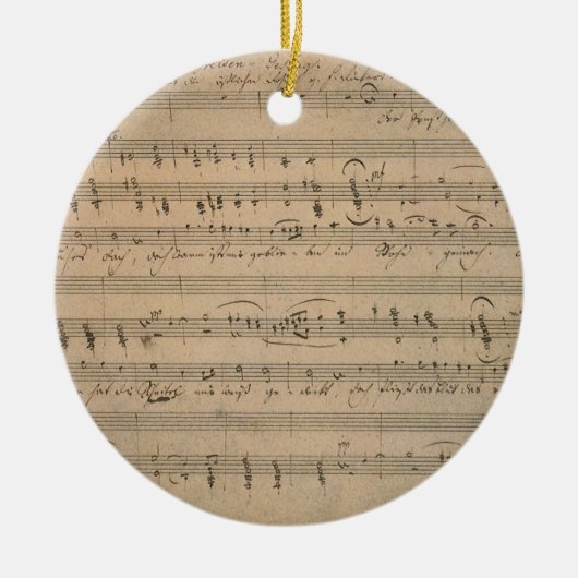 Antiek bladmuziek uit 1822, Song of the Old Man Keramisch Ornament (Voorkant)