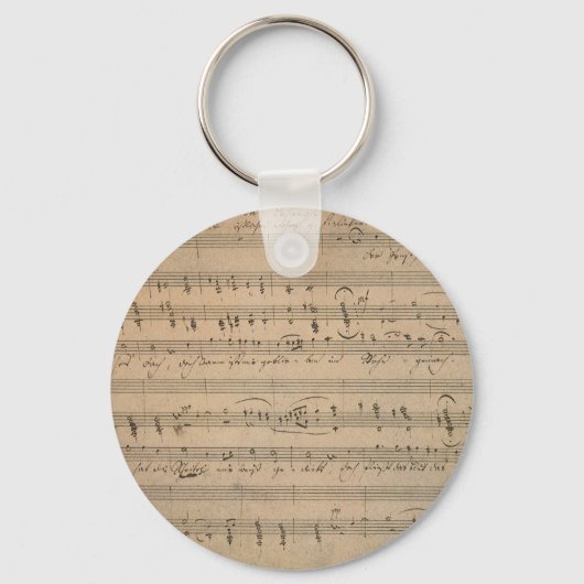 Antiek bladmuziek uit 1822, Song of the Old Man Sleutelhanger (Voorkant)