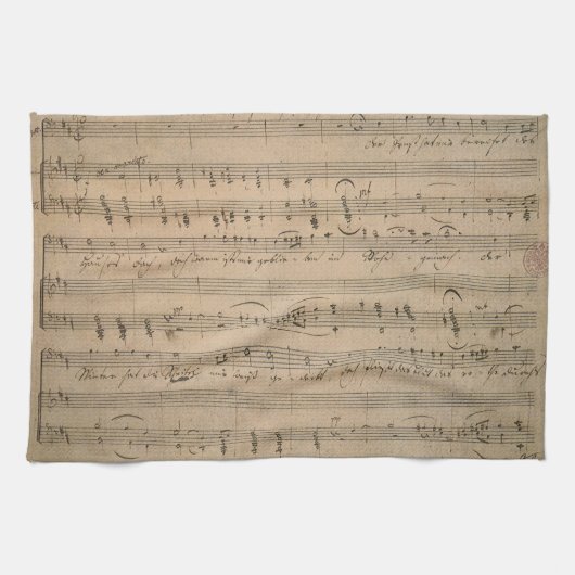 Antiek bladmuziek uit 1822, Song of the Old Man Theedoek (Horizontaal)