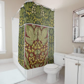 Antiek bladpatroon douchegordijn (In situ)