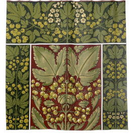 Antiek bladpatroon douchegordijn