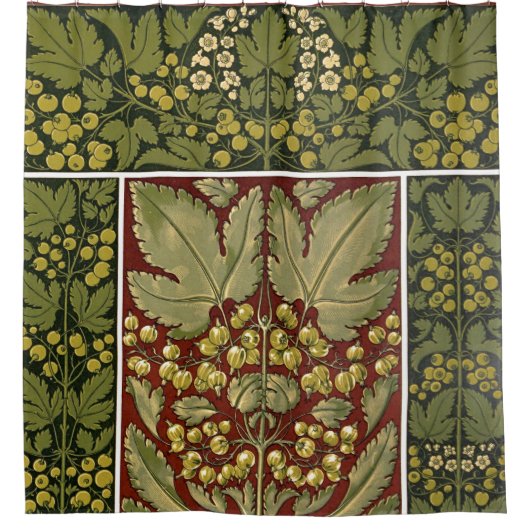 Antiek bladpatroon douchegordijn (Voorkant)