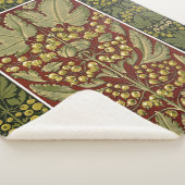 Antiek bladpatroon sherpa deken (3/4)