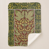 Antiek bladpatroon sherpa deken (Voorkant)