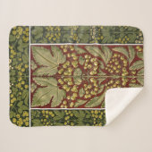 Antiek bladpatroon sherpa deken (Voorkant (horizontaal))