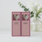 Antiek Bladwijzer met gelaagde hartslag Briefkaart (Staand voorkant)