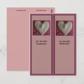 Antiek Bladwijzer met gelaagde hartslag Briefkaart (Voorkant / Achterkant)