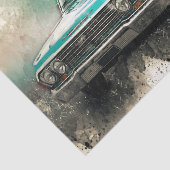  Antiek blauw autowrak Tissuepapier (Detail)