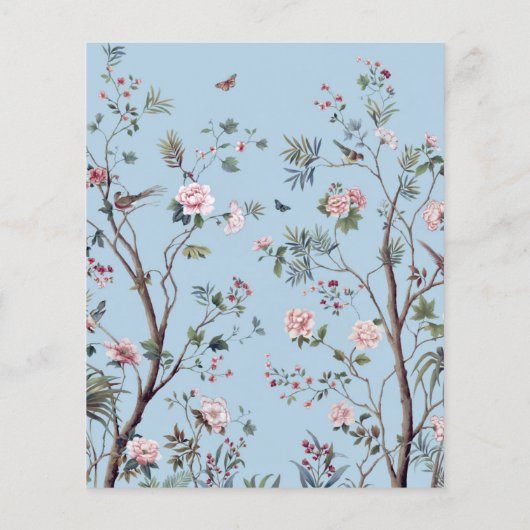 Antiek blauw bloem (Achterkant)