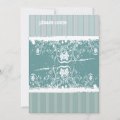 Antiek blauw-bridal Shower-uitnodiging Kaart (Voorkant)