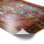  Antiek blauw Crystal Chandelier Foto Afdruk (Hoek)